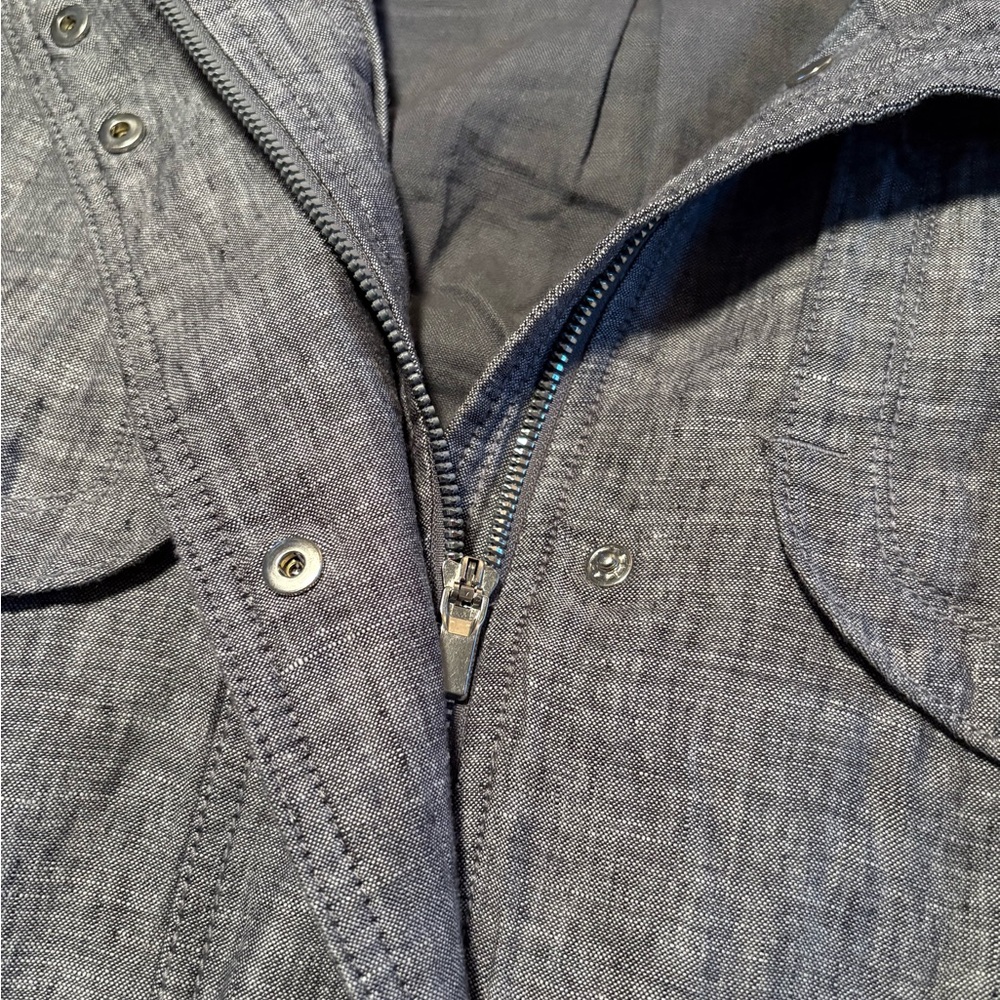 Athleta Flint Gray Linen Jacket - Picture 4 of 8